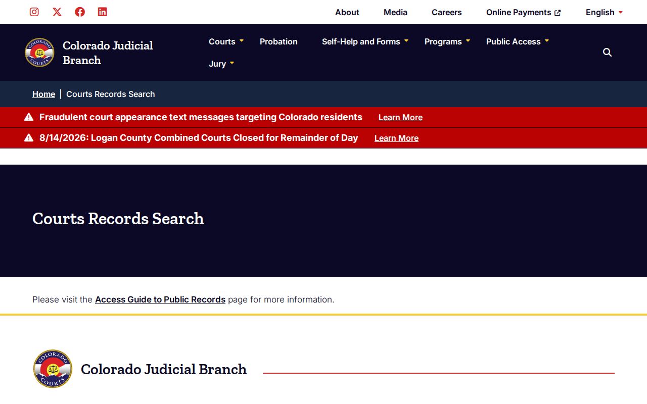 Kit Carson County case search court records gateway