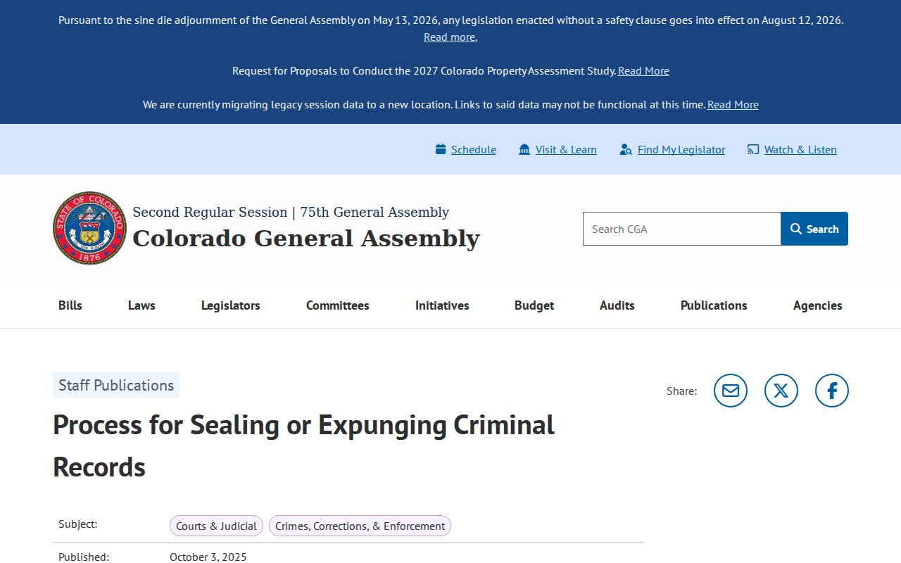 Kit Carson County criminal docket sealing guide