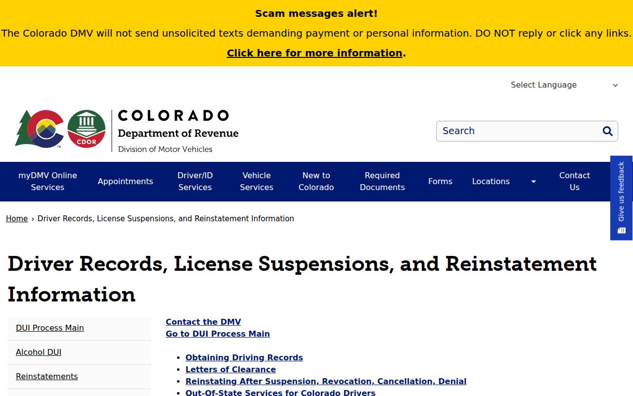 Kit Carson County traffic court records and separate DMV custodian